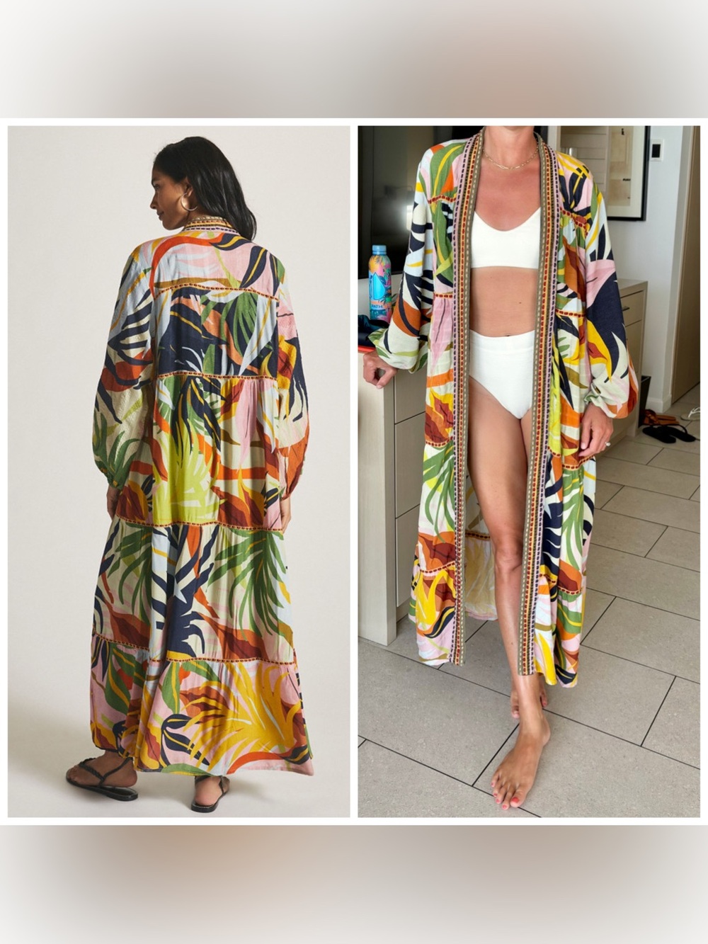 Anthropologie Conditions Apply Tiered Leaf Duster One Size